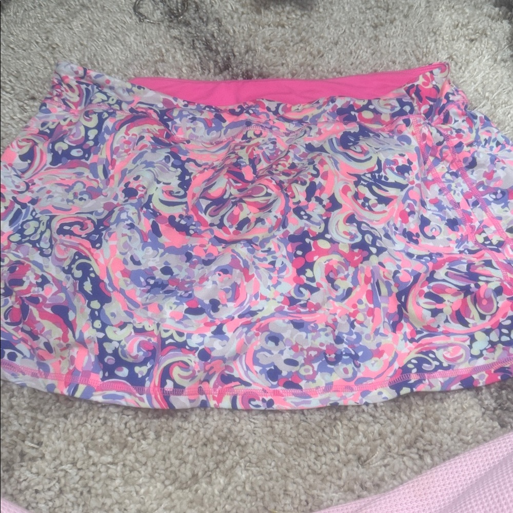 Lilly Pulitzer Pink and Blue Patterned Skirt